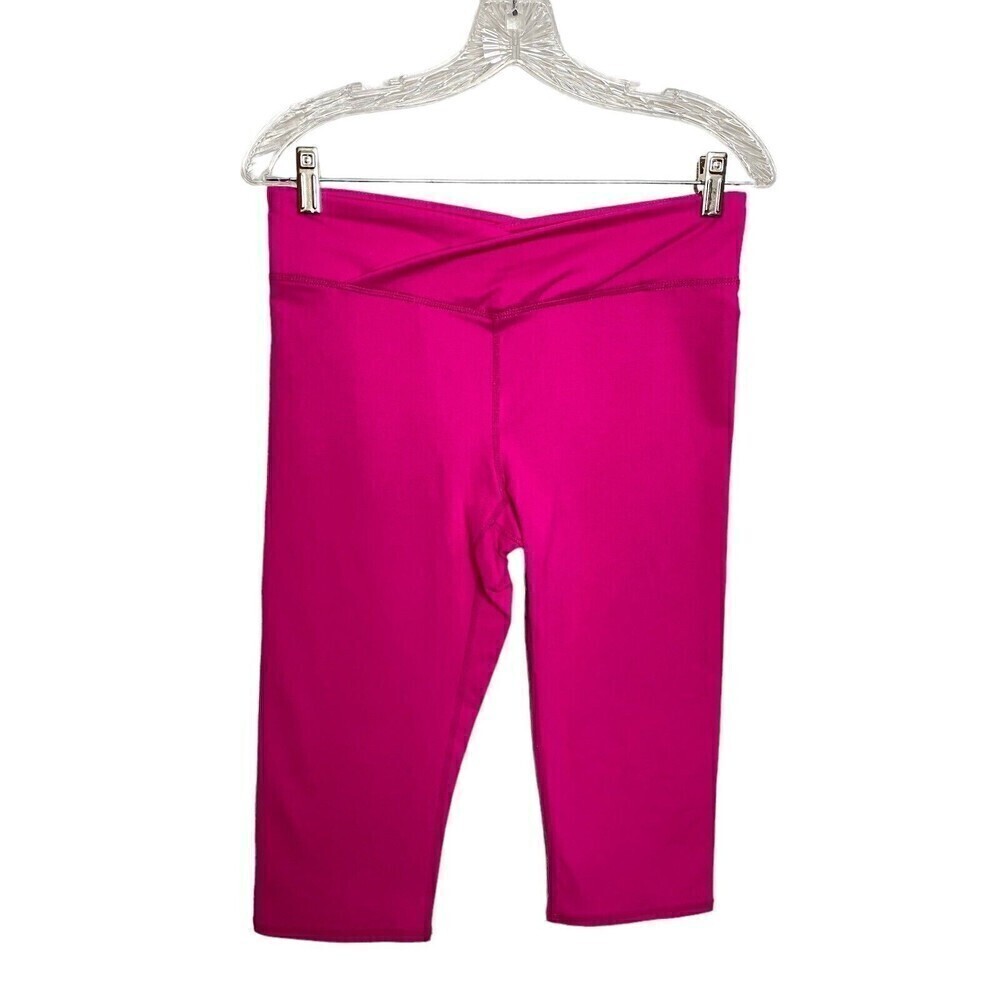 Fabletics Winn Mid‎ Rise Crop Legging Pink Size medium Yoga Running